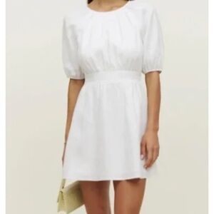 Reformation Irwin Linen Dress in White Size 0 NWT